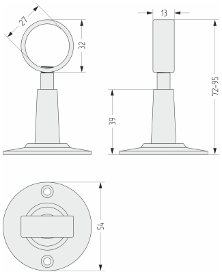 Кронштейн с кольцом 3/4" (к-т)