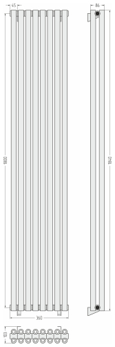 ДР ЭСТЕТ-00 н/ж 1800х360 / 8 сек