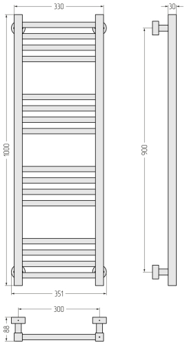 ДР МОДУС PRO 1000х300