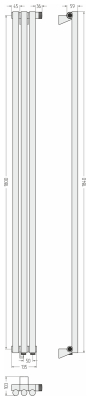 ДР ЭСТЕТ-1 н/ж EU50 правый 1800х135 / 3 сек