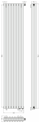 ДР ЭСТЕТ-00 н/ж EU50 1800х360 / 8 сек