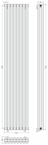 ДР ЭСТЕТ-11 н/ж 1800х360 / 8 сек